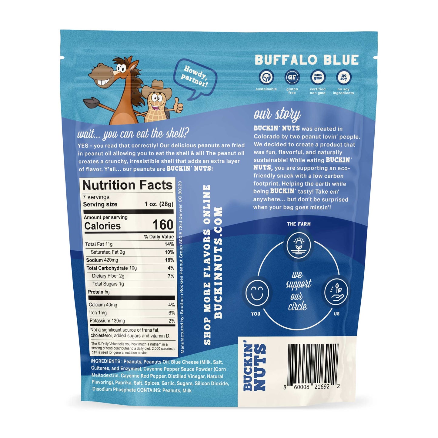 Buffalo Blue Fried Peanuts